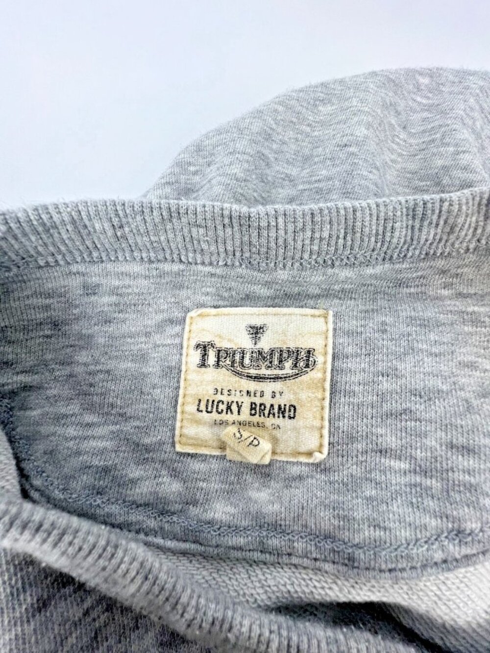 Triumph by Lucky Brand Tiger Embroidered Crewneck Sweater – Men’s Small Gray - Picture 5 of 6